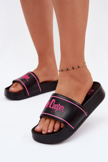 Chanclas negras para mujer con plataforma Lee Cooper