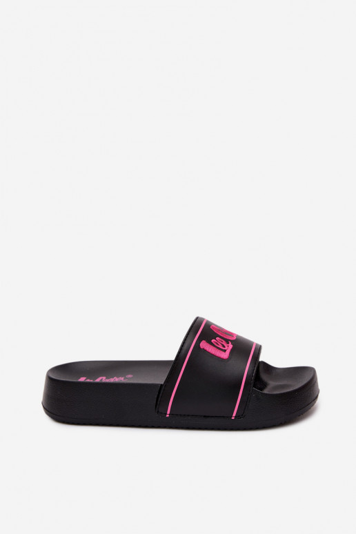 Chanclas negras para mujer con plataforma Lee Cooper