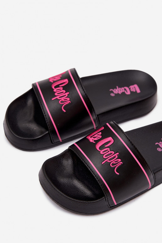 Chanclas negras para mujer con plataforma Lee Cooper