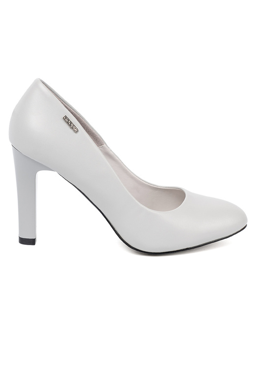 Zapatos de tacón grises clásicos