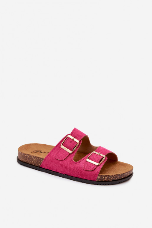Zapatillas de mujer rosas con hebillas Brigid
