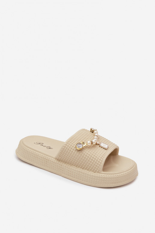 Zapatillas de mujer color arena ligeras con adornos Rosehip