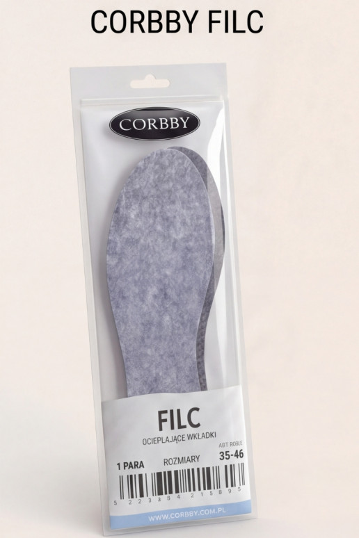 Corby FILC | Plantillas antideslizantes cálidas de fieltro.