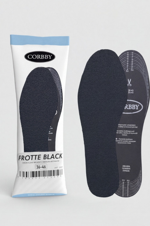 Plantillas Corbby FROTTE NEGRO con carbón activo