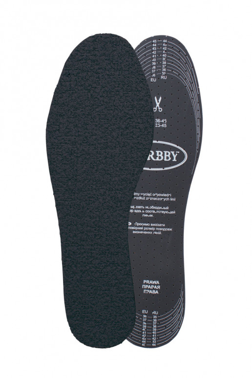 Plantillas Corbby FROTTE NEGRO con carbón activo