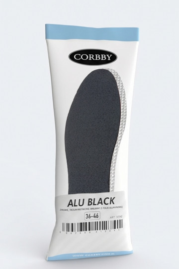 Corbby ALU NEGRO Plantillas tricapa con lámina de aluminio.