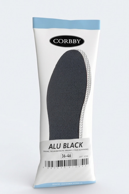 Corbby ALU NEGRO Plantillas tricapa con lámina de aluminio.