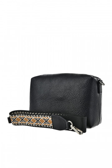 Bolso pequeño negro con asas decoradas Big Star OO574091 2