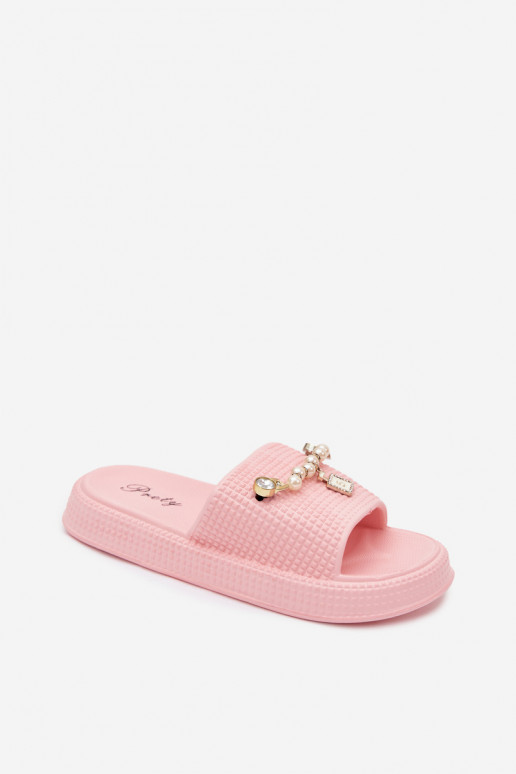 Zapatillas de mujer rosas ligeras con adornos Rosehip