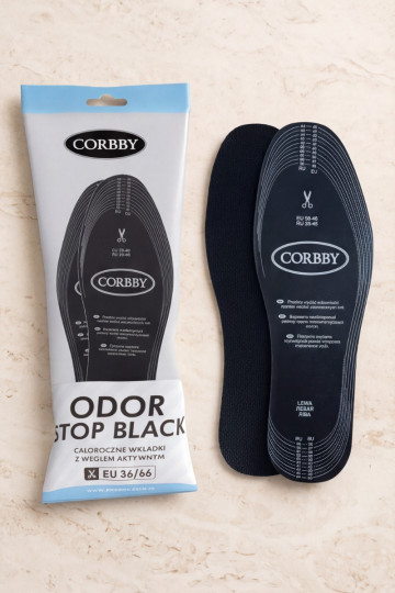 Plantillas antitranspirantes Corbby ODOR STOP con carbón activo