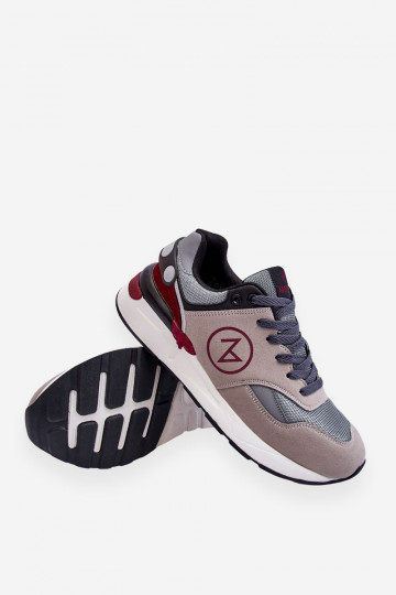 Zapatillas deportivas para hombre con cordones en color gris-negro Stephen 2