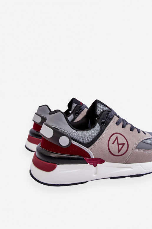 Zapatillas deportivas para hombre con cordones en color gris-negro Stephen