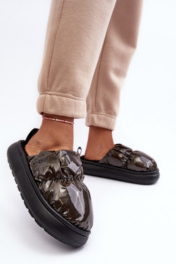 Zapatillas de mujer con brillo en color negro Big Star MM274130