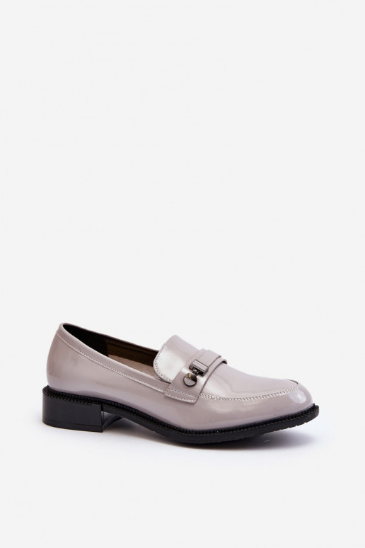 Mocasines de charol para mujer en color gris Nerilaja