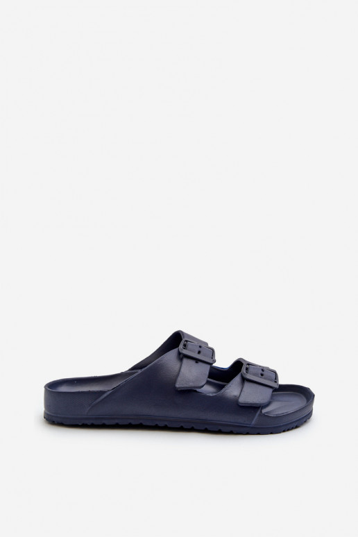 Zapatillas ligeras para hombre con hebillas en color azul oscuro Avatara