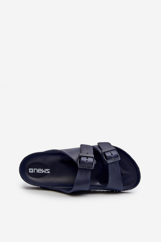 Zapatillas ligeras para hombre con hebillas en color azul oscuro Avatara