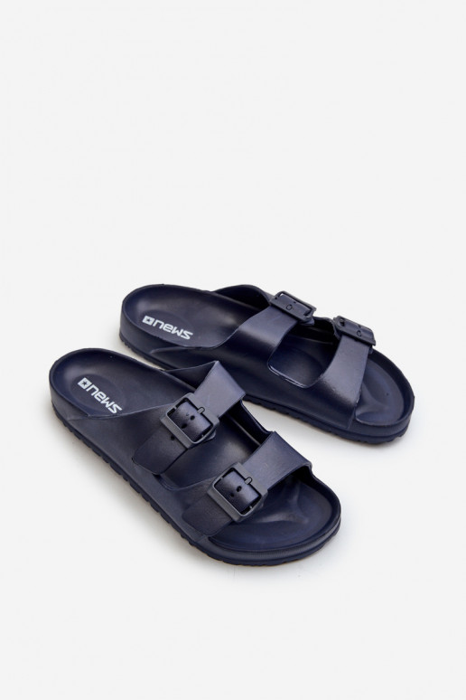 Zapatillas ligeras para hombre con hebillas en color azul oscuro Avatara