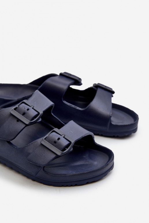 Zapatillas ligeras para hombre con hebillas en color azul oscuro Avatara