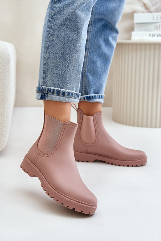 Botas de goma para mujer con inserciones elásticas en rosa Ciariel