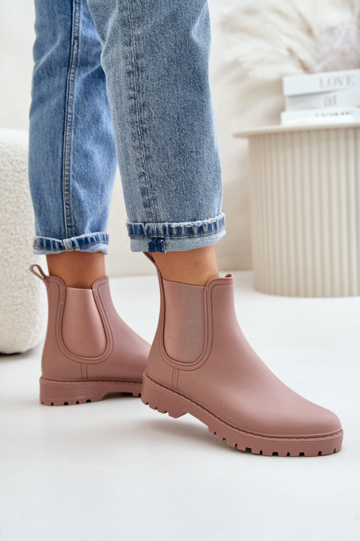 Botas de goma para mujer con inserciones elásticas en rosa Ciariel