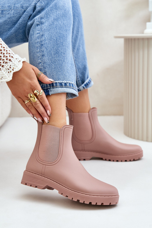 Botas de goma para mujer con inserciones elásticas en rosa Ciariel