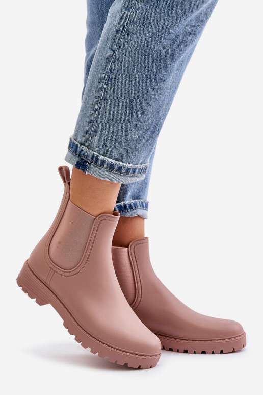Botas de goma para mujer con inserciones elásticas en rosa Ciariel