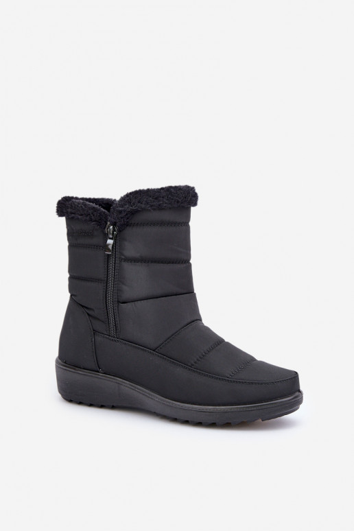 Botas de nieve para mujer con piel en color negro Fiorittia