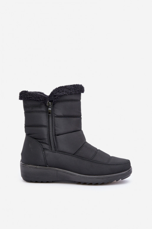Botas de nieve para mujer con piel en color negro Fiorittia
