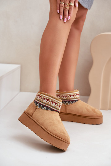 Botas de nieve marrones con patrones y plataforma Avatharia 2