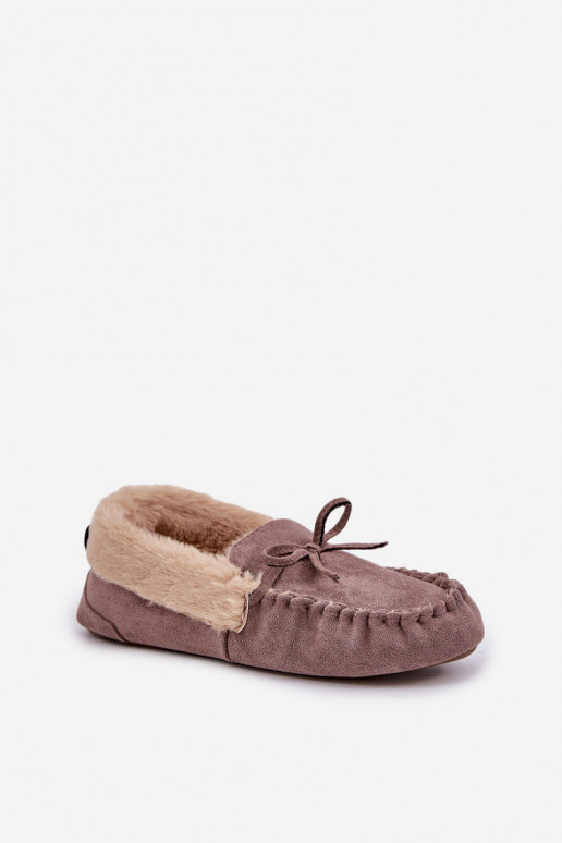 Mocasines de mujer beige con piel Kleogoria