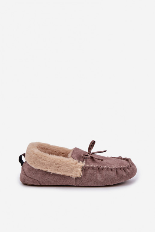 Mocasines de mujer beige con piel Kleogoria