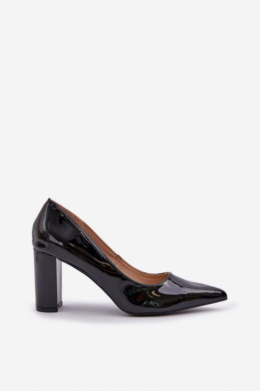 Zapatos negros con efecto charol en el bloque Kilanne