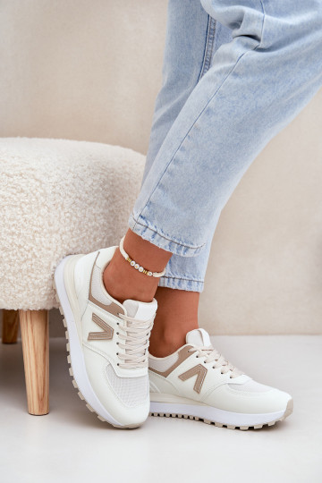 Zapatillas de mujer en cuero sintético color arena Berieta