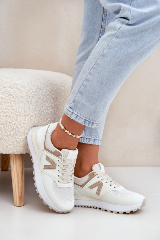 Zapatillas de mujer en cuero sintético color arena Berieta