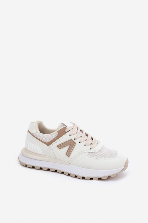 Zapatillas de mujer en cuero sintético color arena Berieta