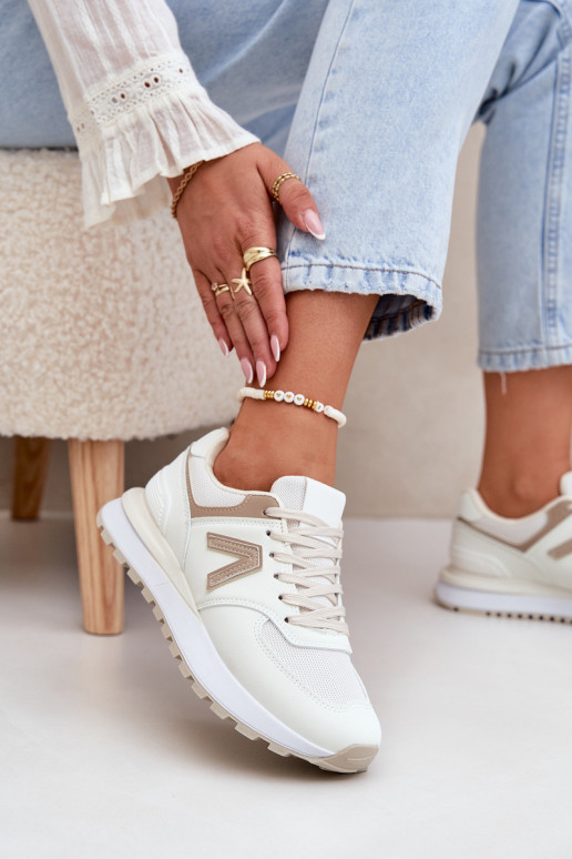 Zapatillas de mujer en cuero sintético color arena Berieta