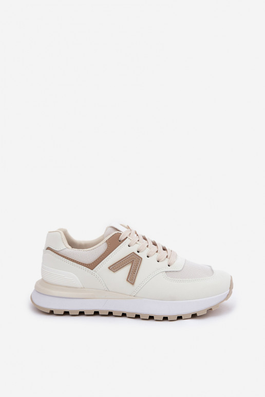 Zapatillas de mujer en cuero sintético color arena Berieta