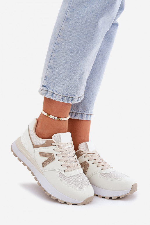 Zapatillas de mujer en cuero sintético color arena Berieta