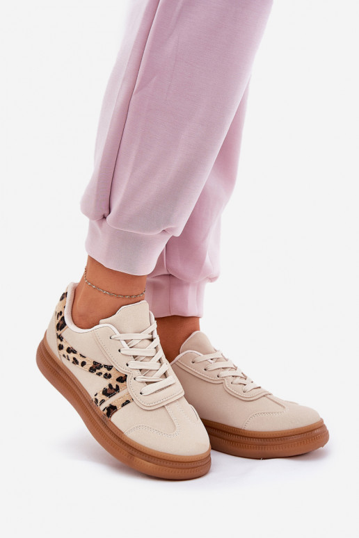 Zapatillas de mujer con plataforma y estampado de leopardo en arena Totter