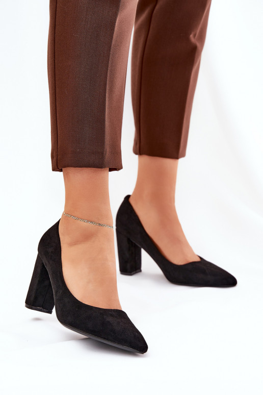 zapatos de ante sintético con tacones negros Ellinoria