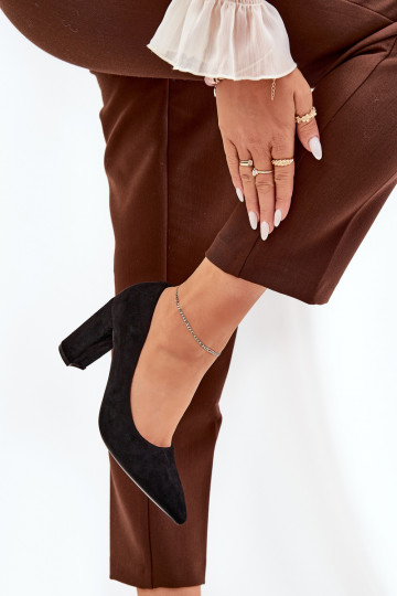 zapatos de ante sintético con tacones negros Ellinoria 2