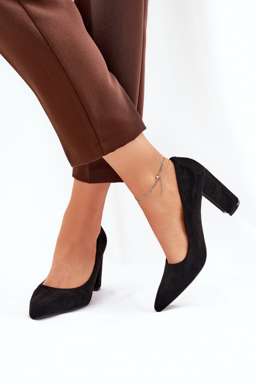 zapatos de ante sintético con tacones negros Ellinoria