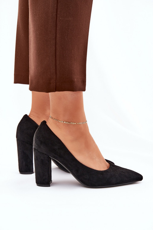 zapatos de ante sintético con tacones negros Ellinoria