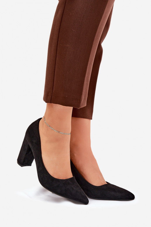zapatos de ante sintético con tacones negros Ellinoria