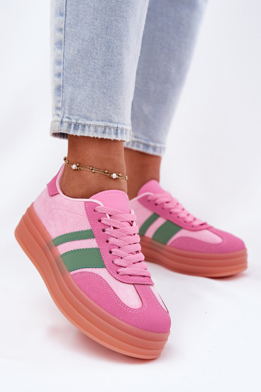 zapatillas bajas con plataforma rosas Ovivene