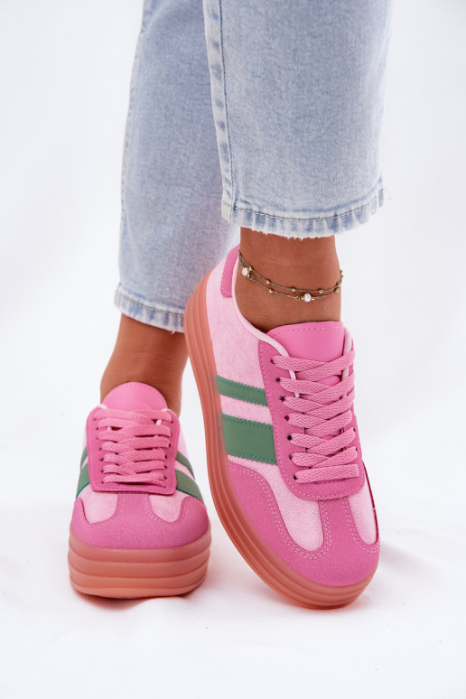 zapatillas bajas con plataforma rosas Ovivene