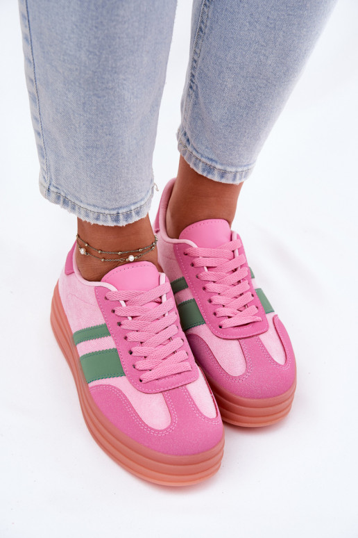 zapatillas bajas con plataforma rosas Ovivene