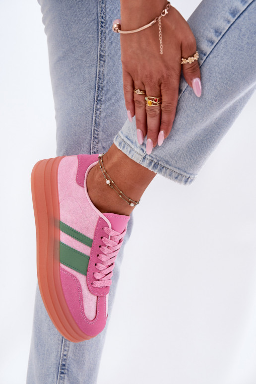zapatillas bajas con plataforma rosas Ovivene