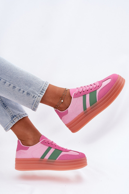 zapatillas bajas con plataforma rosas Ovivene