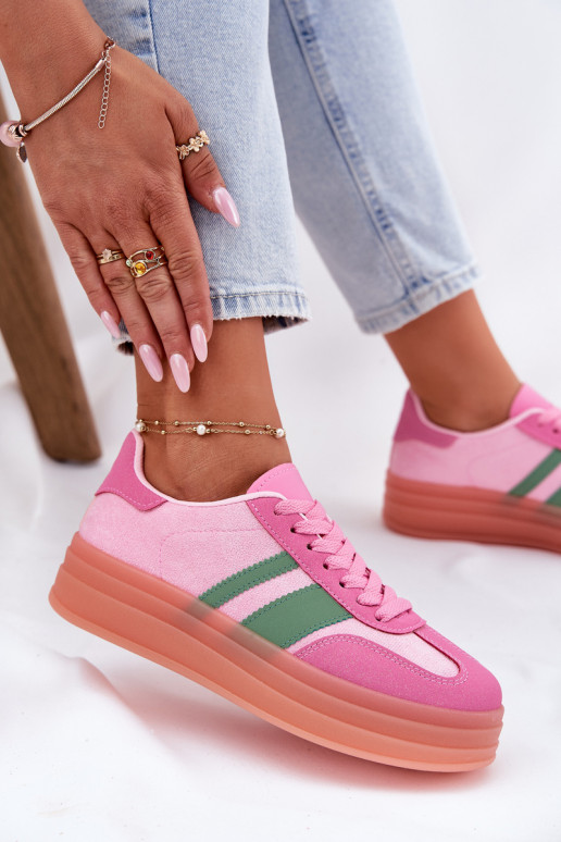 zapatillas bajas con plataforma rosas Ovivene